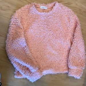 Goodnight Macaroon pink fuzzy sweater